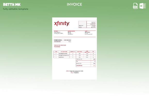 Модерен стил USA Xfinity шаблон фактура